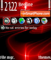 Red Abstract 01 tema screenshot
