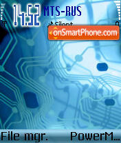 Blue Tech tema screenshot
