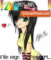 Emo Girl 08 theme screenshot