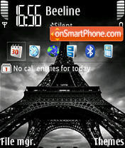 Eiffeltower default es el tema de pantalla