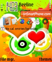 Heart Colour tema screenshot