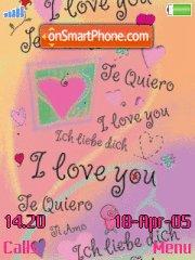 I love you es el tema de pantalla