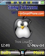 Think Linux es el tema de pantalla