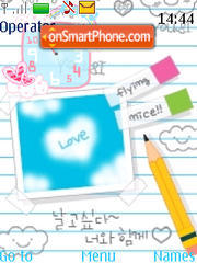 Swf Love Clock tema screenshot