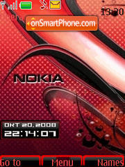 Скриншот темы SWF Red Nokia