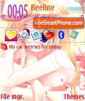Cute Anime Girl theme screenshot