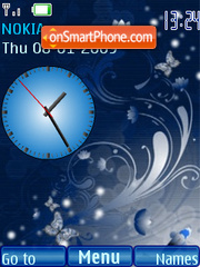 SWF clock Abstract theme screenshot