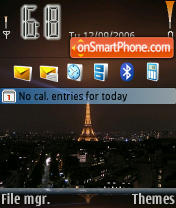 Eiffel Tower Paris theme screenshot