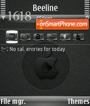 Black mac s60v3 Theme-Screenshot