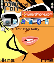 The girl in sun glasses tema screenshot