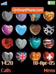 Hearts tema screenshot