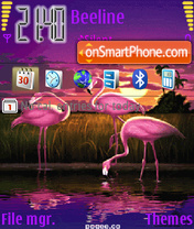 Скриншот темы Animated Pink Pelica