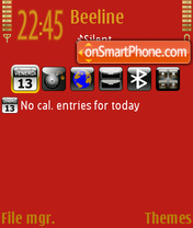 Gold & Red tema screenshot