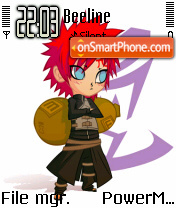 Cool Chibi Gaara Theme-Screenshot