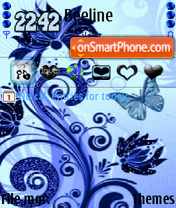 Blue Flower tema screenshot