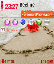 Heart at Sand tema screenshot