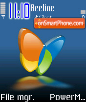 3d Digital Butterfly theme screenshot