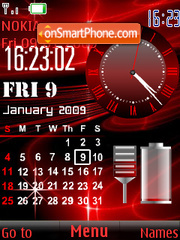 SWF clock $ calendar anim theme screenshot