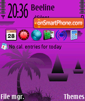 Purple Night theme screenshot