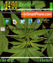 Cannabis Sativa tema screenshot