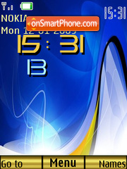 Clock Abstract SWF tema screenshot