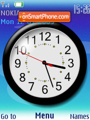 Nokia Clock SWF 01 tema screenshot