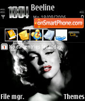 Скриншот темы Marilyn Monroe