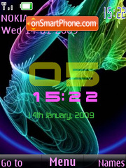 SWF clock abstract tema screenshot