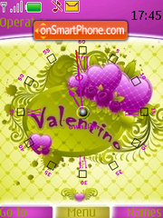 Swf Valentine Clock tema screenshot