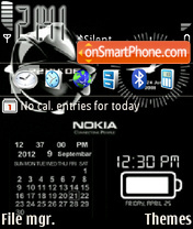 Animated Nokia Clock theme screenshot