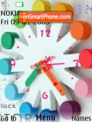 Swf Color Clock es el tema de pantalla