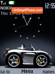 Capture d'écran Porsche Clock Swf thème