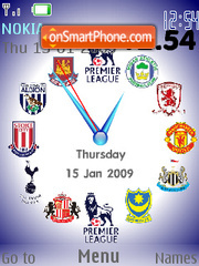 Premier League Clock SWF 01 tema screenshot