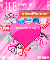 Pink Heart 03 theme screenshot