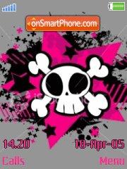 Emo skull tema screenshot