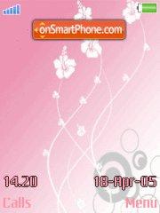 Pink Flower tema screenshot