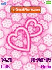 Pink hearts tema screenshot