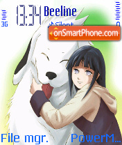 Capture d'écran Naruto Hinata Akamaru thème