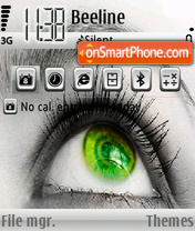 Green Eye by Melomen tema screenshot
