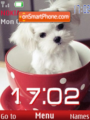 Скриншот темы SWF clock puppy