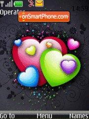 Colour Hearts tema screenshot