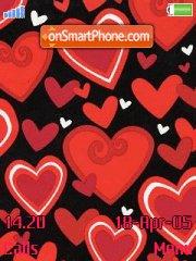 Red Hearts tema screenshot