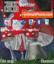 Red Mushrooms tema screenshot