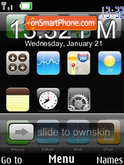 Iphone Clock SWF tema screenshot
