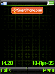 Sony Ericsson green active theme screenshot