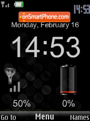 SWF clock $ indicators tema screenshot