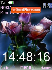 Pink Roses flash 1.1 theme screenshot