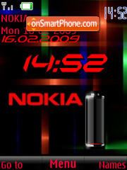 SWF Nokia clock es el tema de pantalla