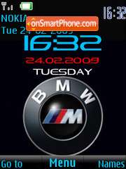 Capture d'écran SWF clock BMW logo thème