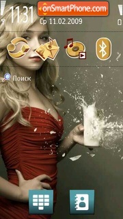 Girl with Milk theme screenshot